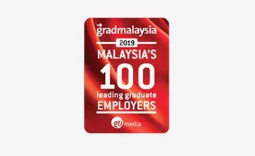 GradMalaysia 2019 Malaysia's 100 Leading Graduate Employers award badge