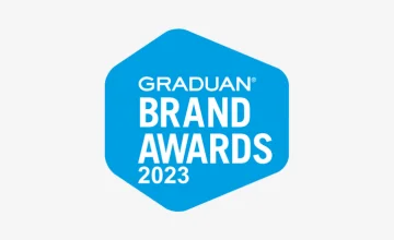 Graduan Brand Awards 2023 logo badge in blue