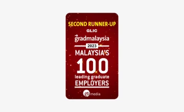 GradMalaysia 2023 Malaysia's 100 Leading Graduate Employers – Second Runner-Up award badge